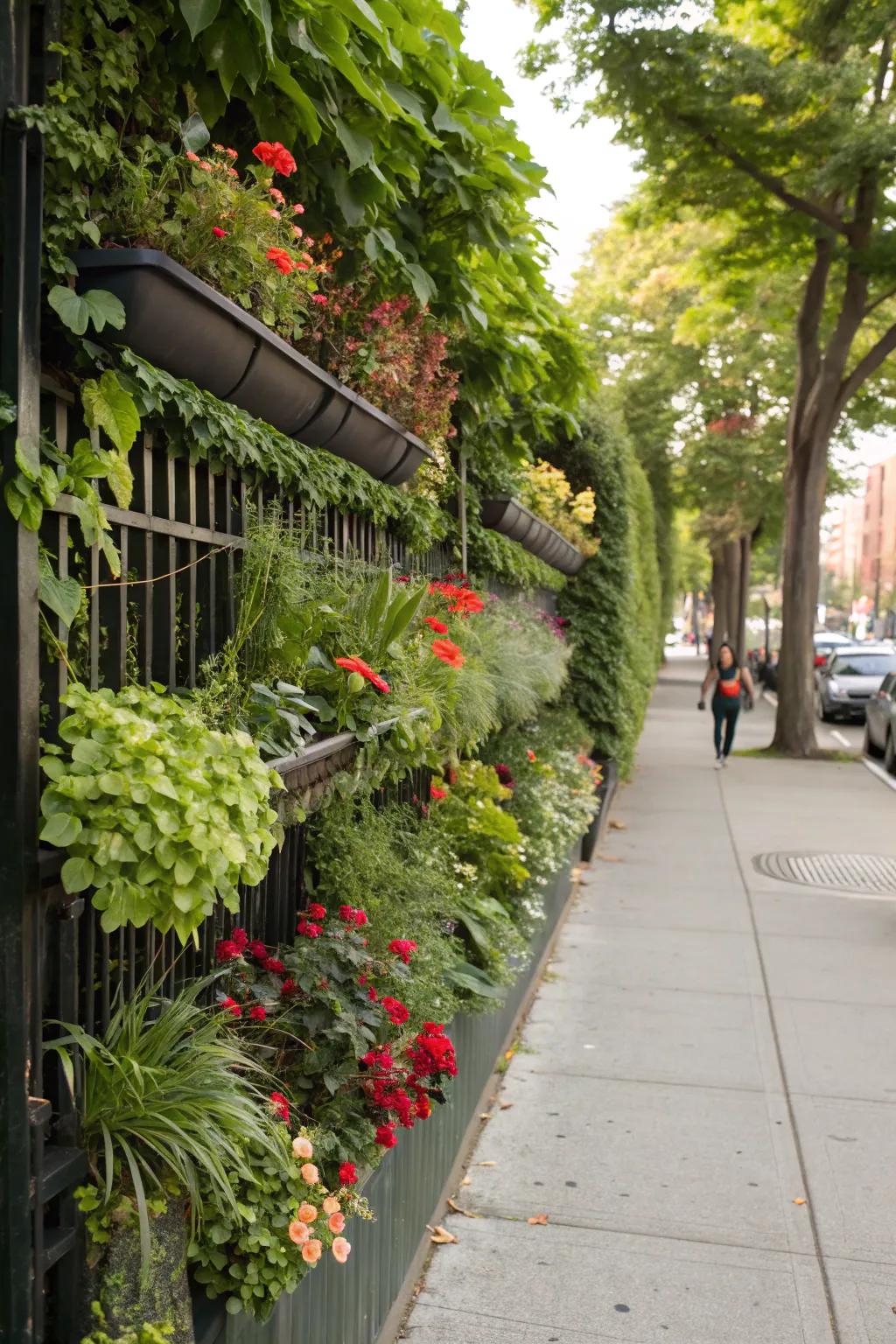 An upright garden uses space well and creates a stunning focal point.