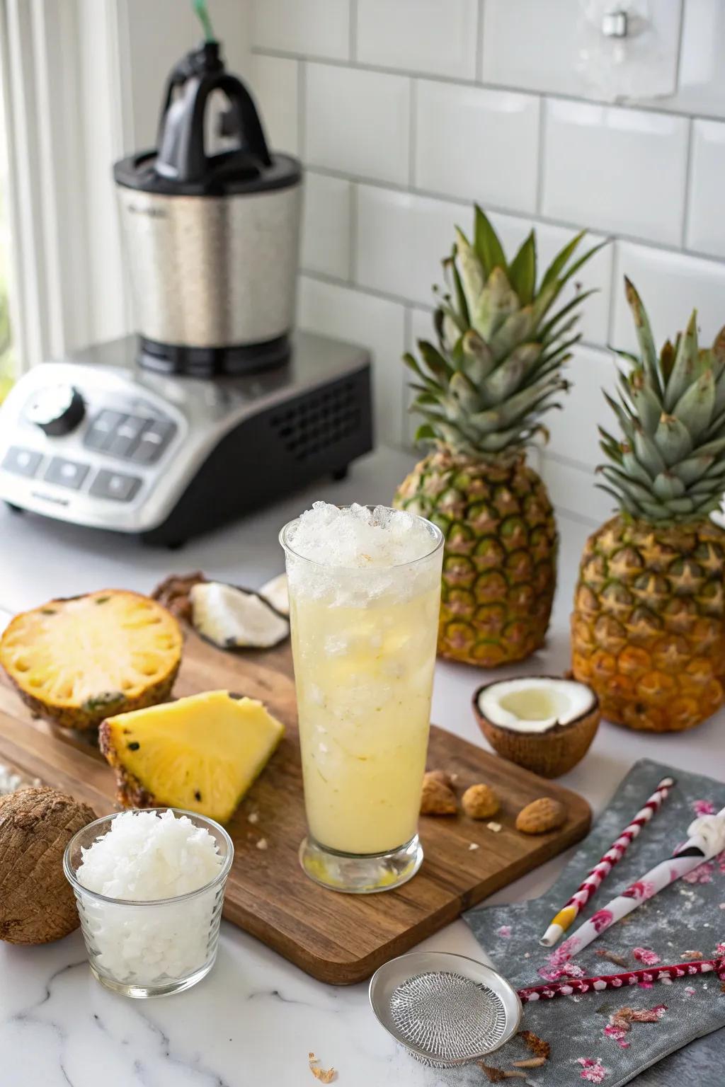 A revitalizing tropical cocktail to savor.