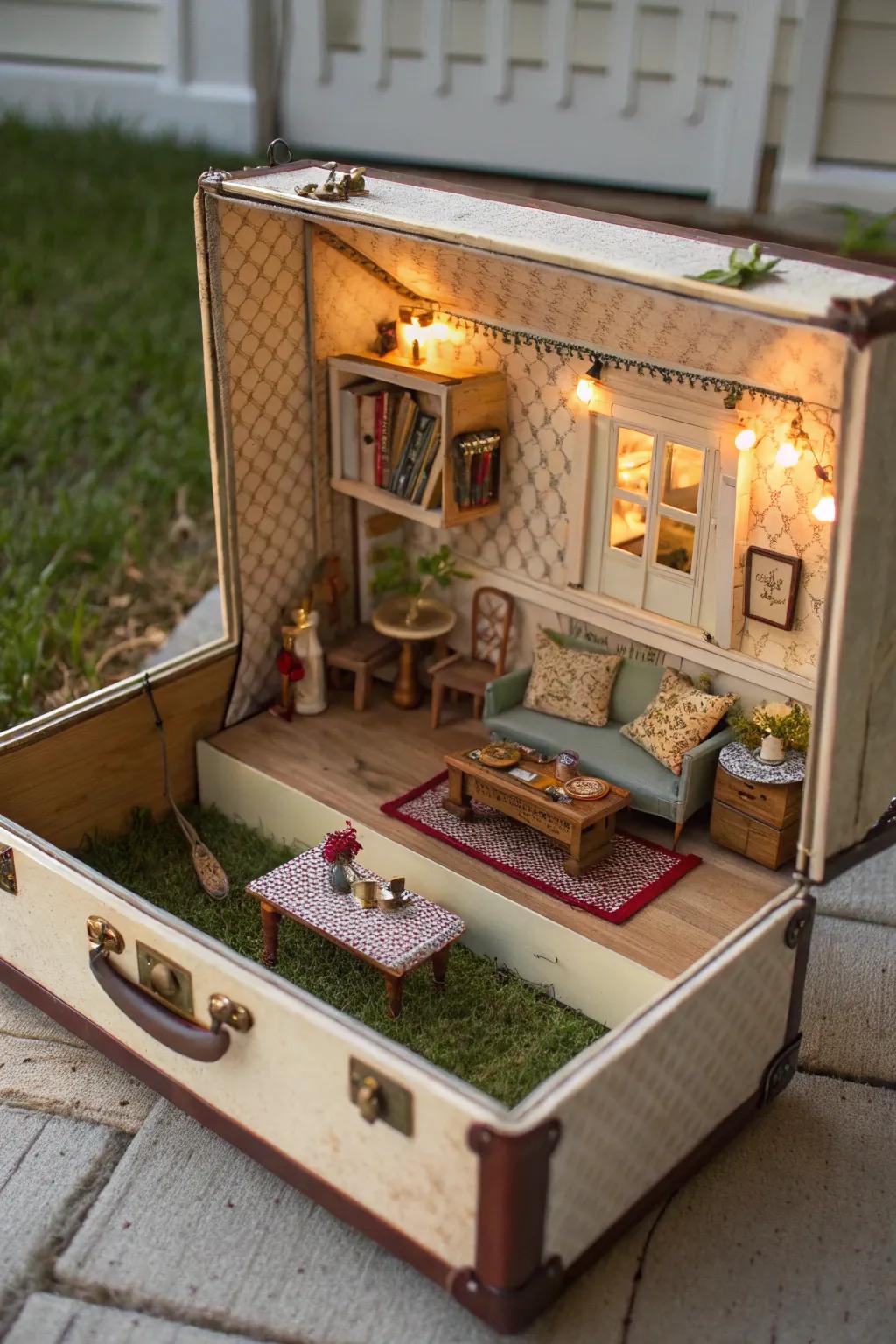 This trunk turned doll mansion sparks boundless imaginative play for little ones.