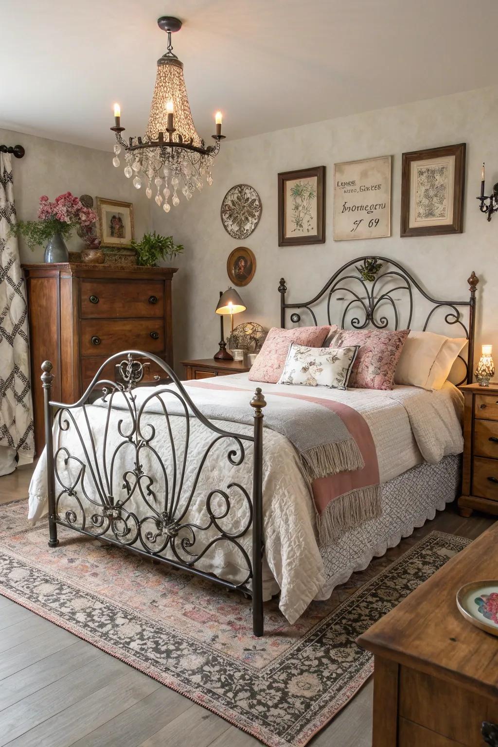 Wrought iron nuances append a genuine Italian hint to your decor.