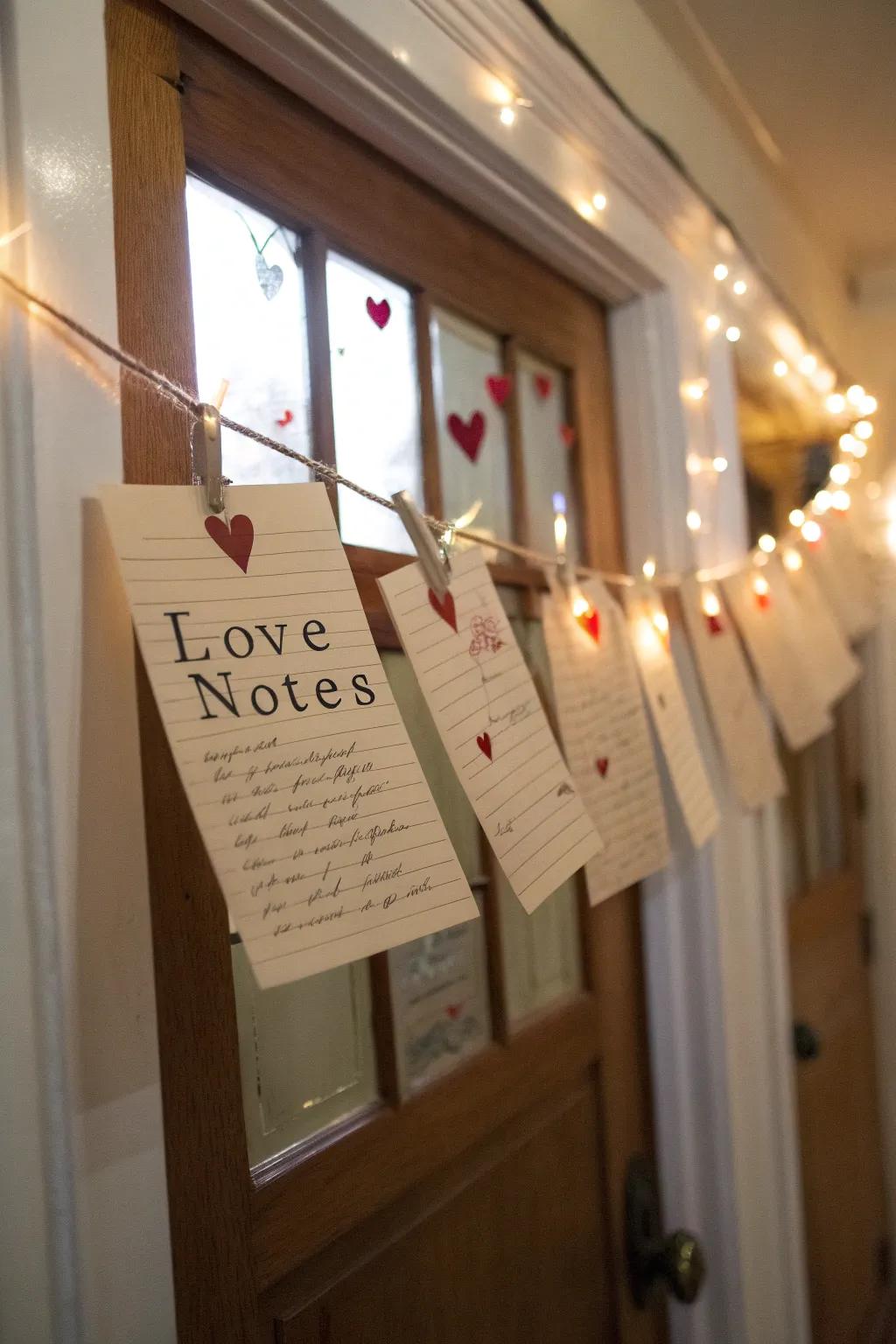Showcase your affection with a string of heartfelt notes.