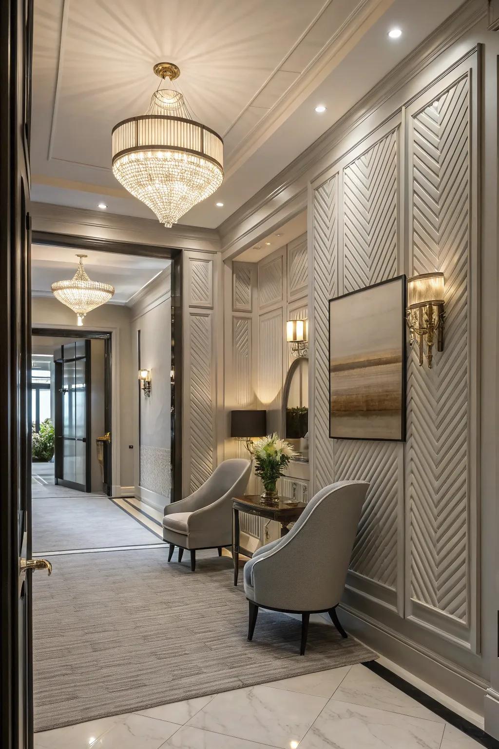 Fluted panels: sophistication.