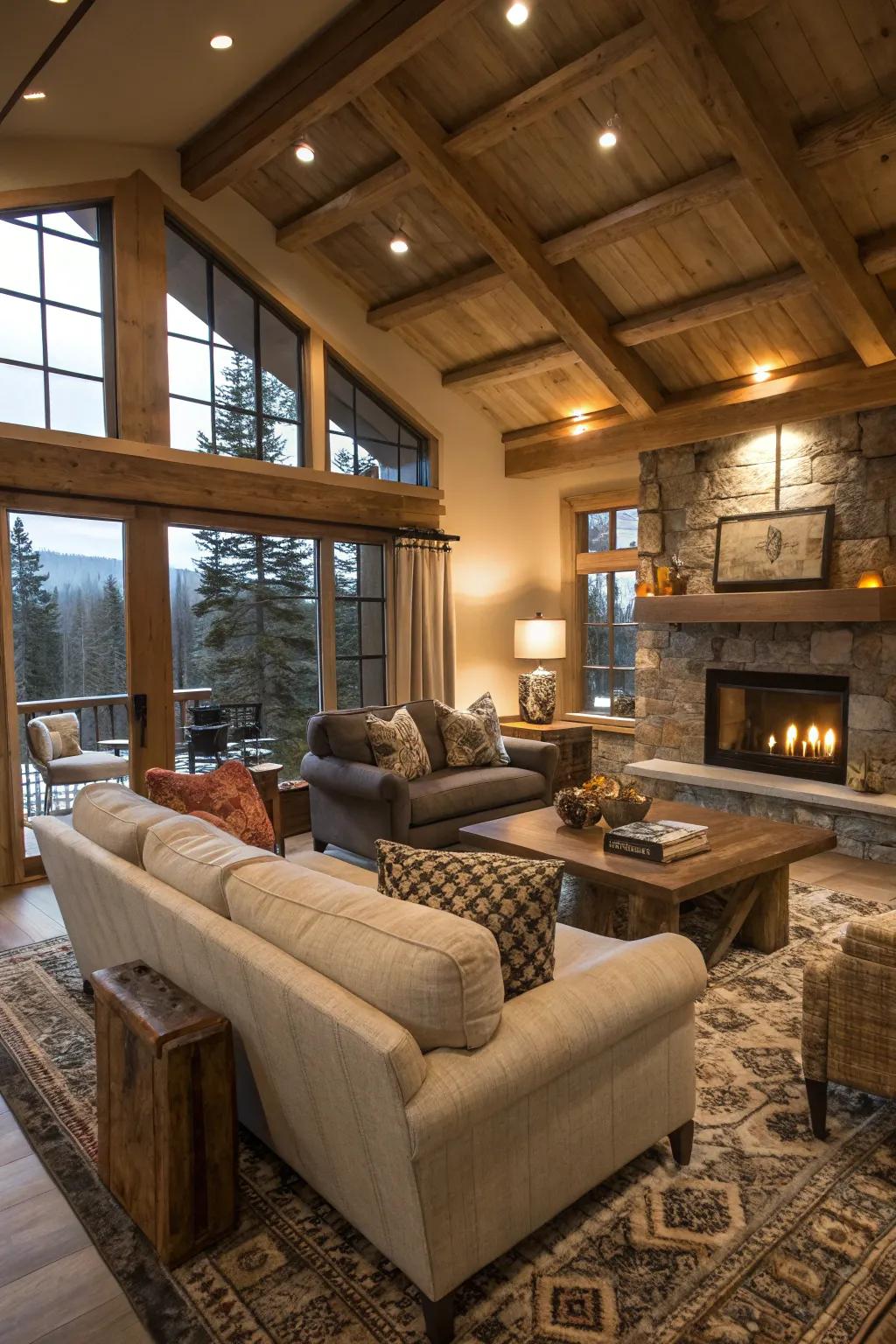 Generous seating offers comfort and style.