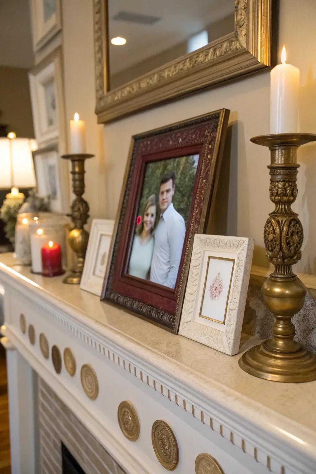 Photos and documents enhanced with wax seals, creating treasured keepsakes.