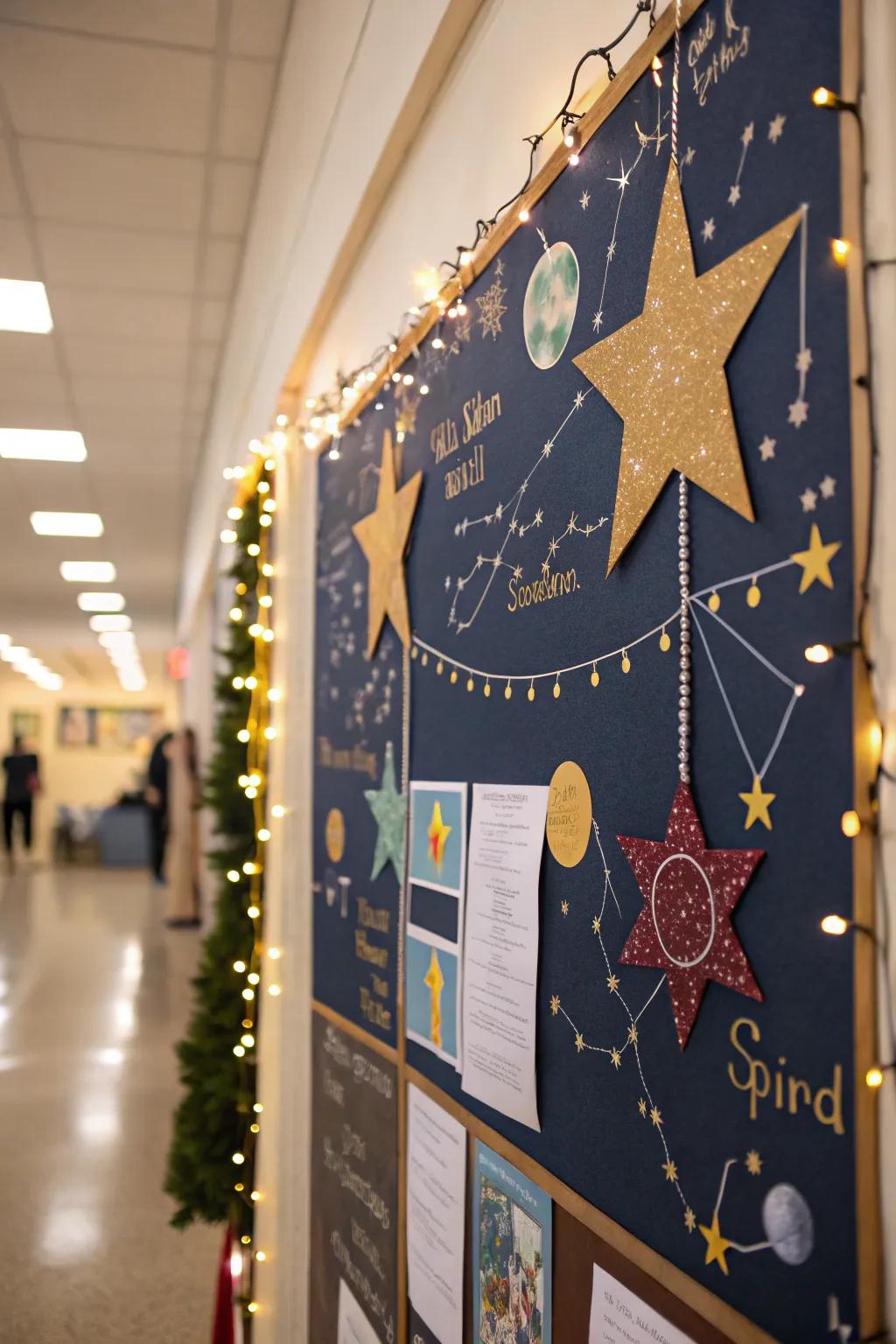 A celestial bulletin board developed to emphasize the potential contained within each student.