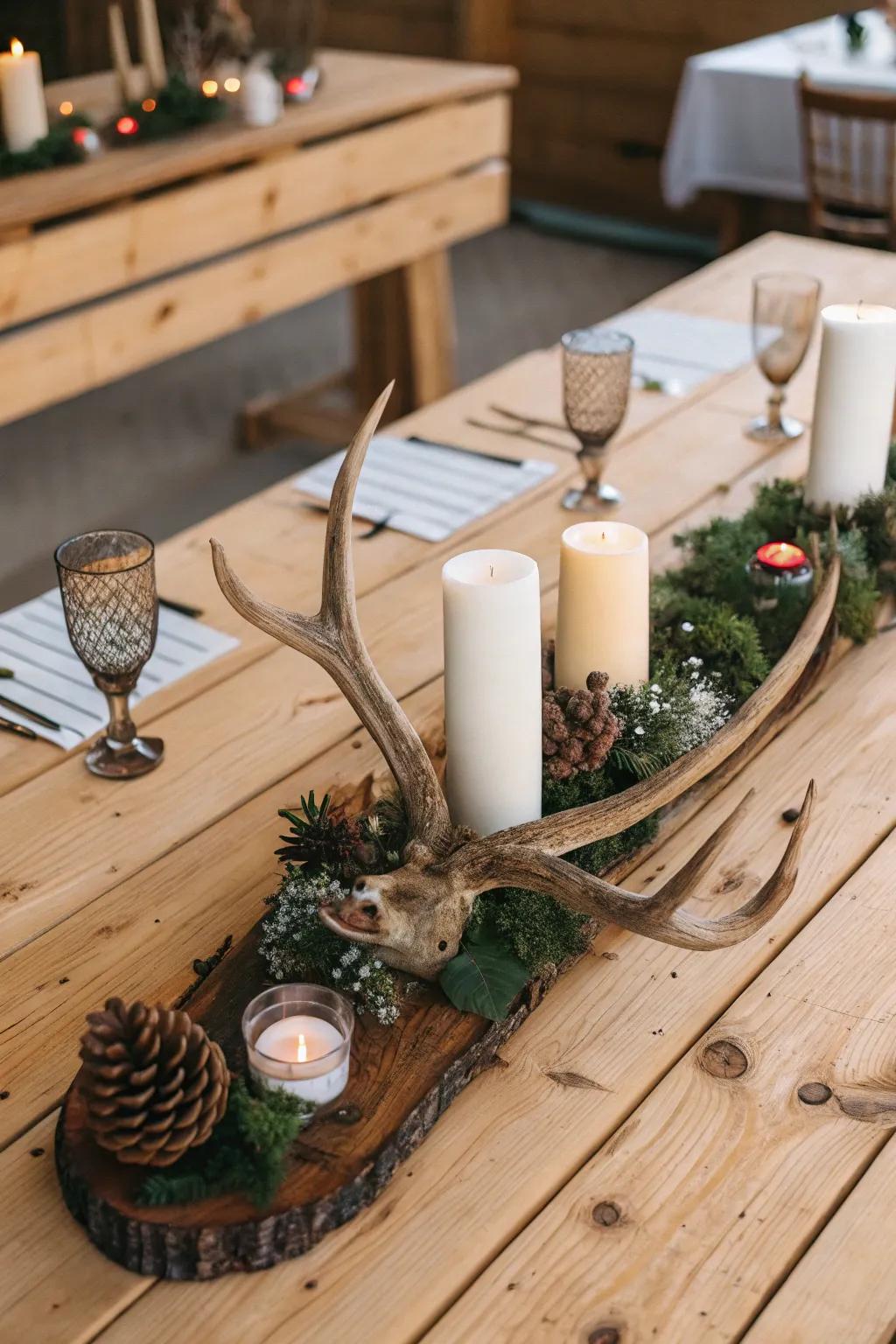 Antlers deliver an elegant and country-style charm to any table setting.