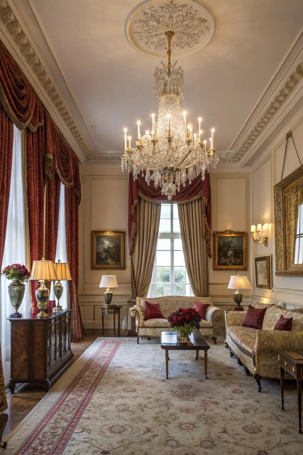 Indulge in timeless sophistication with substantial, luxurious fabrics.