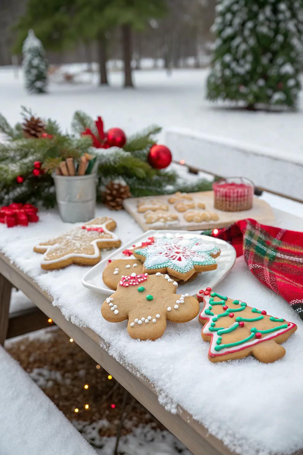 Spice cookies are a great treat for a winter picnic.