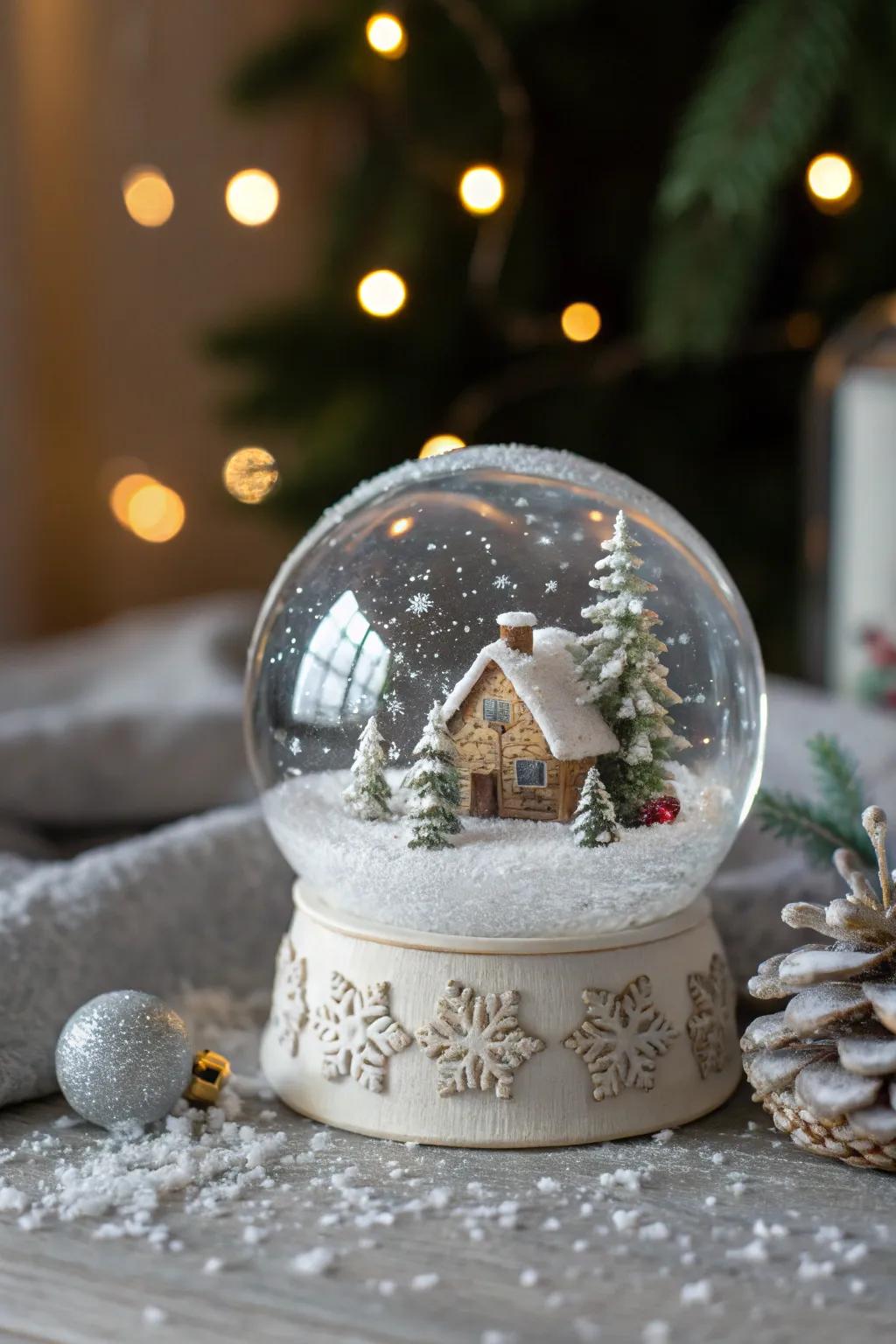 Unique snow sphere invitations to excite your visitors.