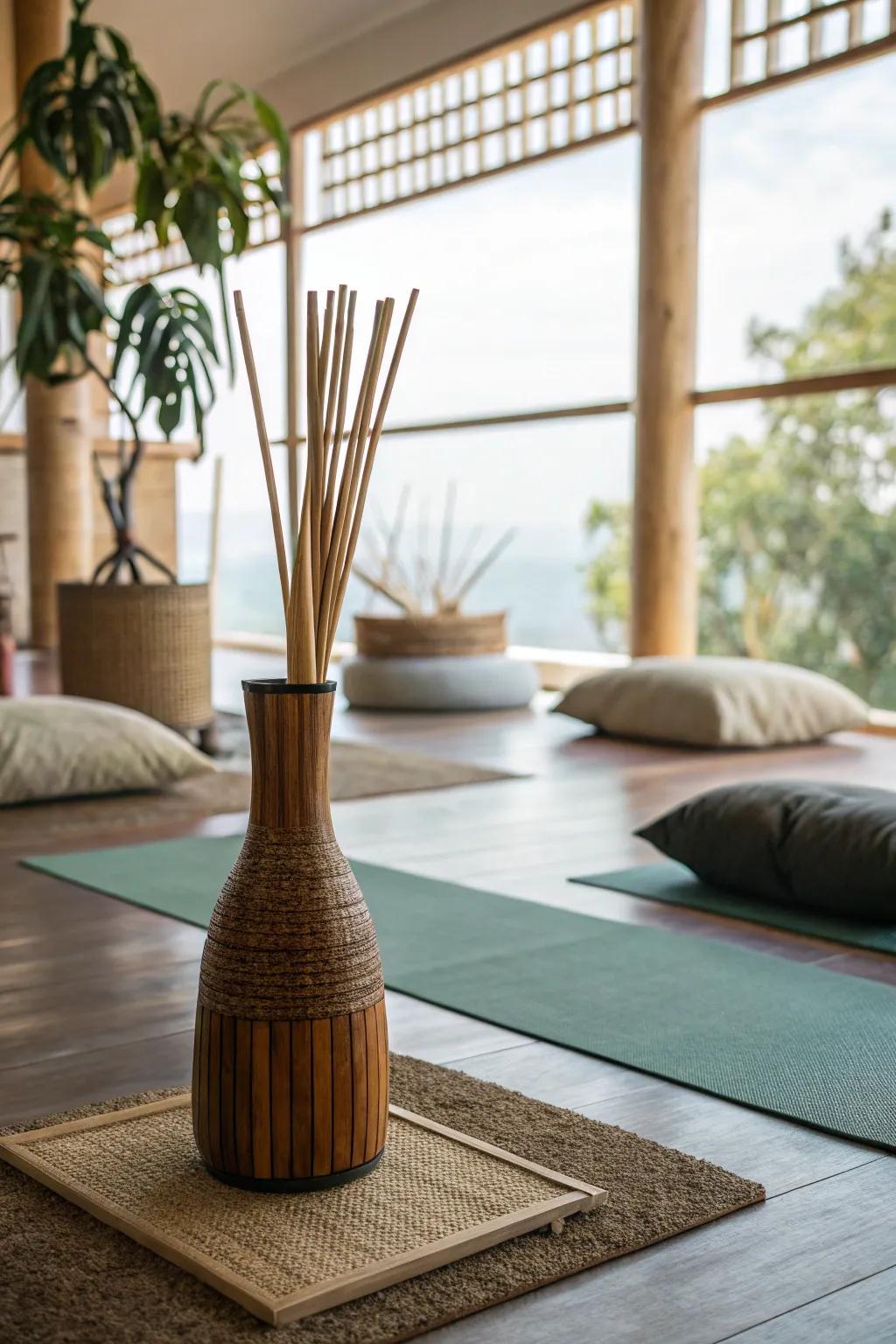 Channel tranquility into your living space through the adoption of zen-inspired timber vases.