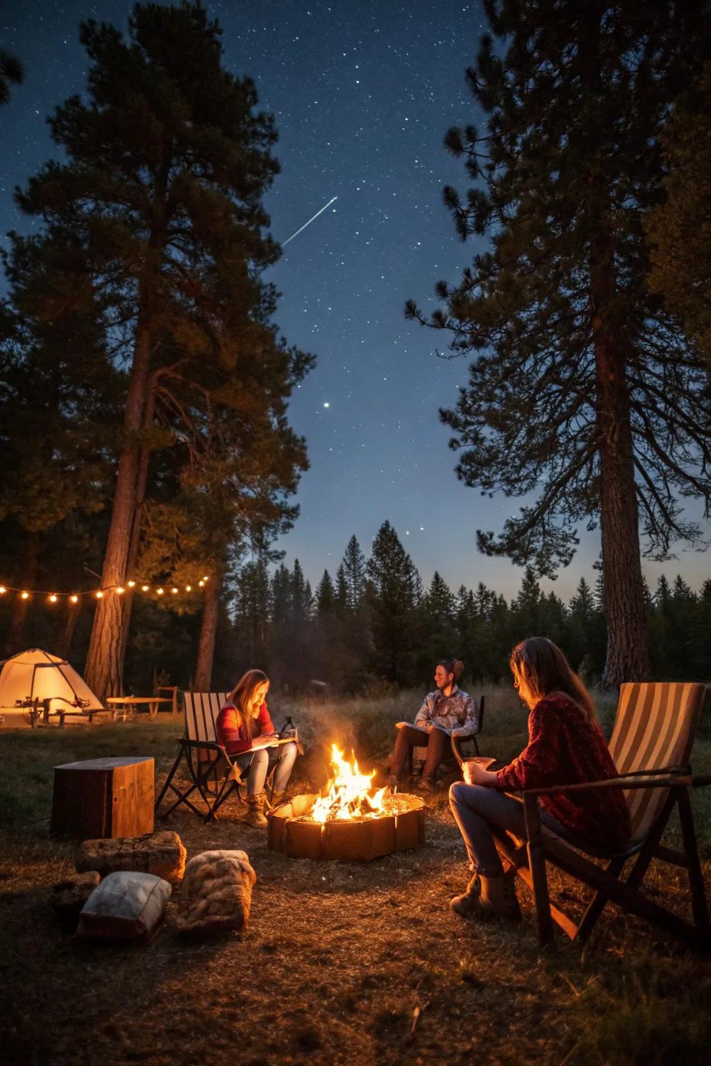 Conclude the celebration with stories around a campfire and campfire treats.