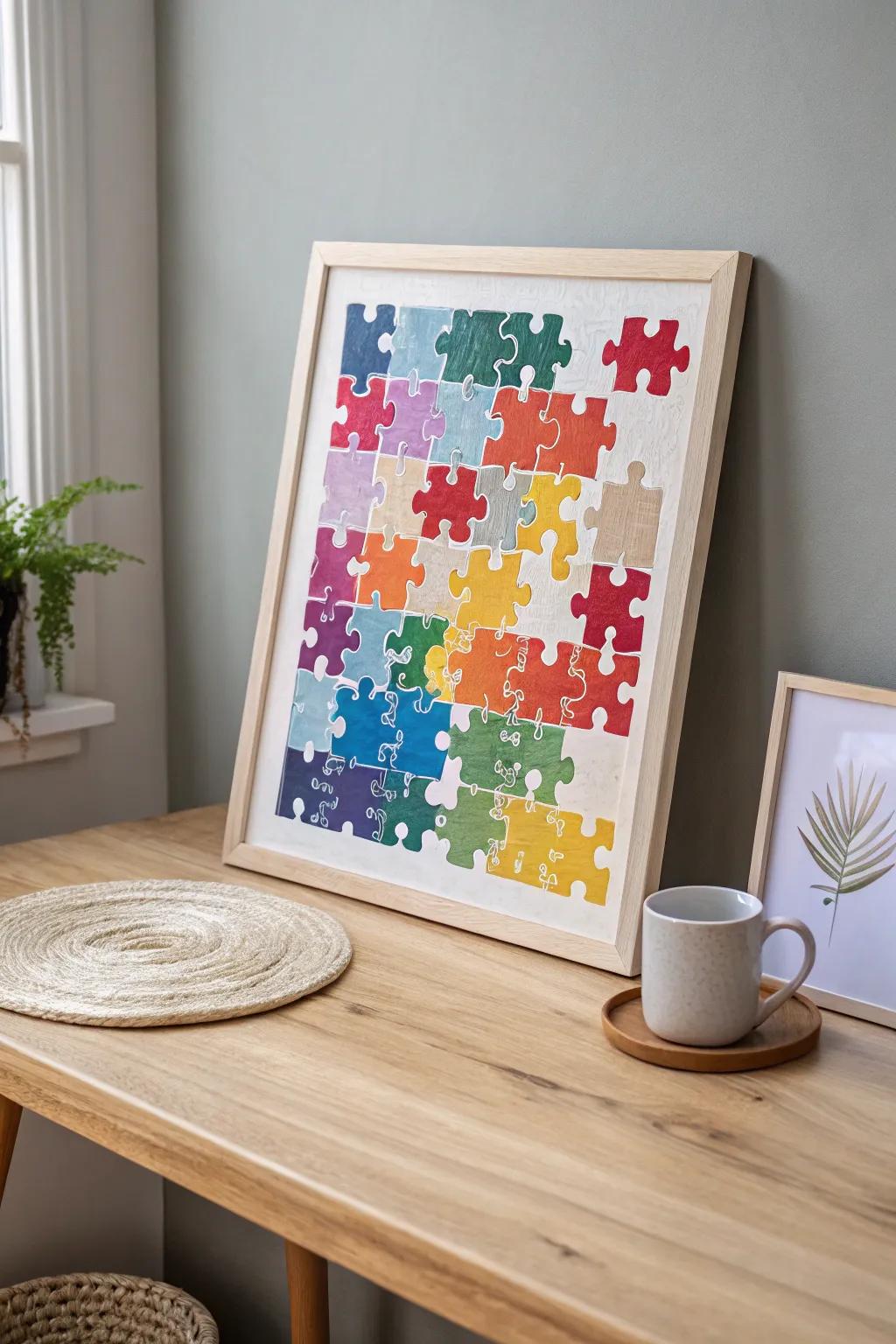 Crafting Connections: Celebrate 100 days with a vibrant puzzle poster that brings creativity and collaboration together.