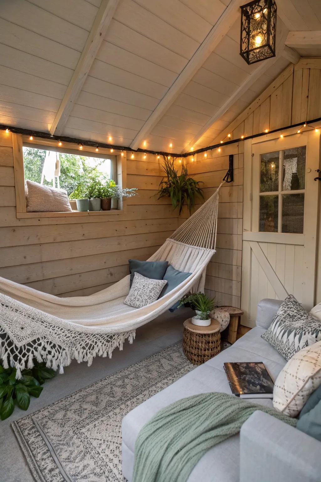 Find solace in a quiet area in your shed.