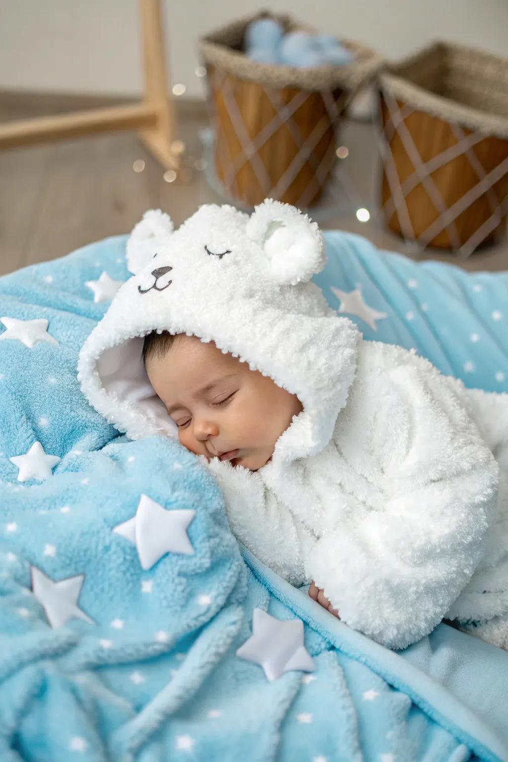 A dreamy cloud costume for a peaceful Halloween.