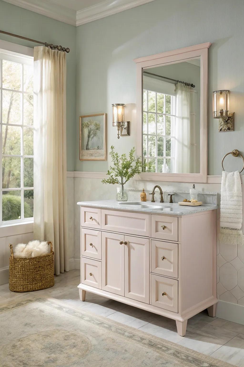 Create a tranquil space using gentle pastel shades.
