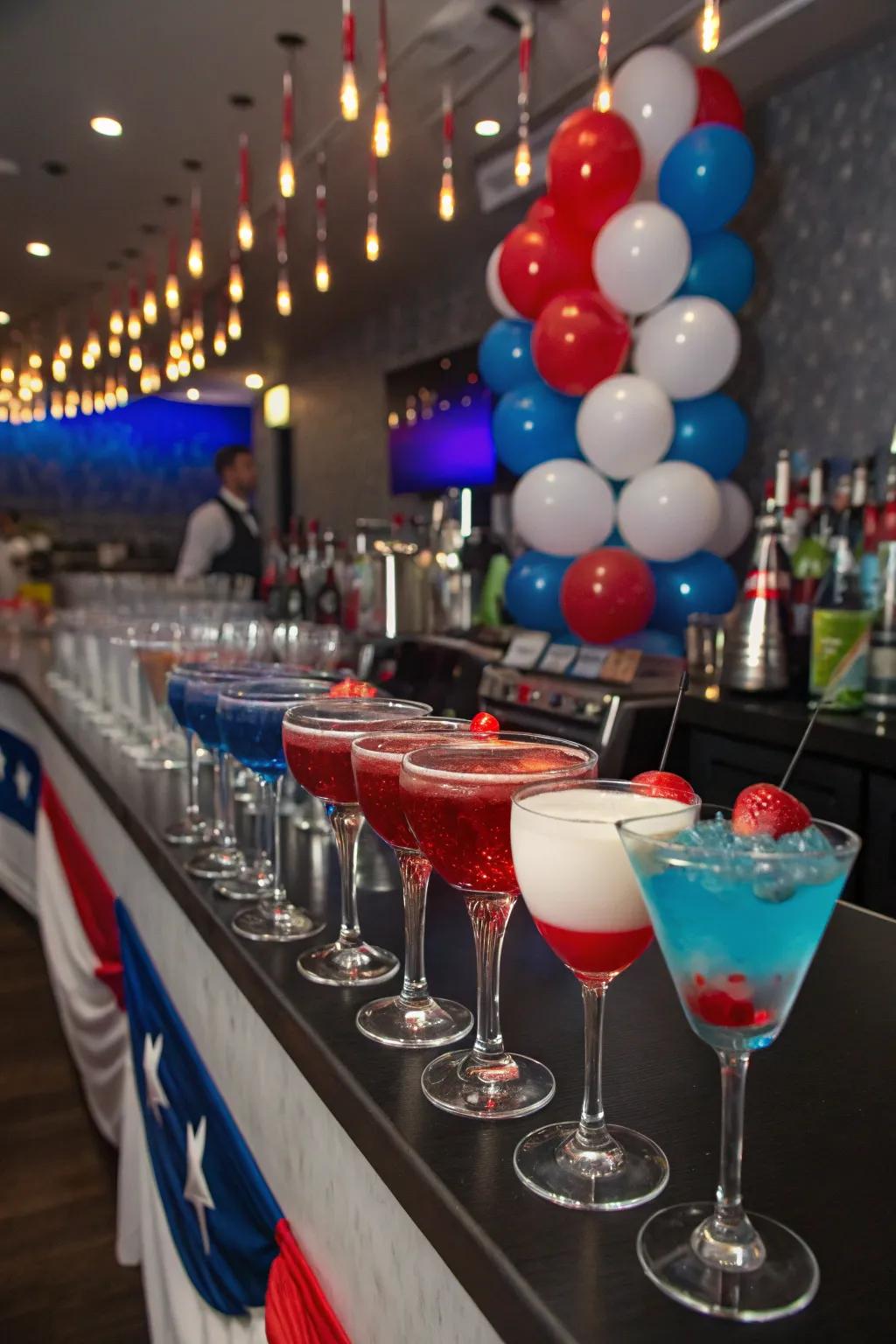 Refreshing themed drinks that show the party's vibe.