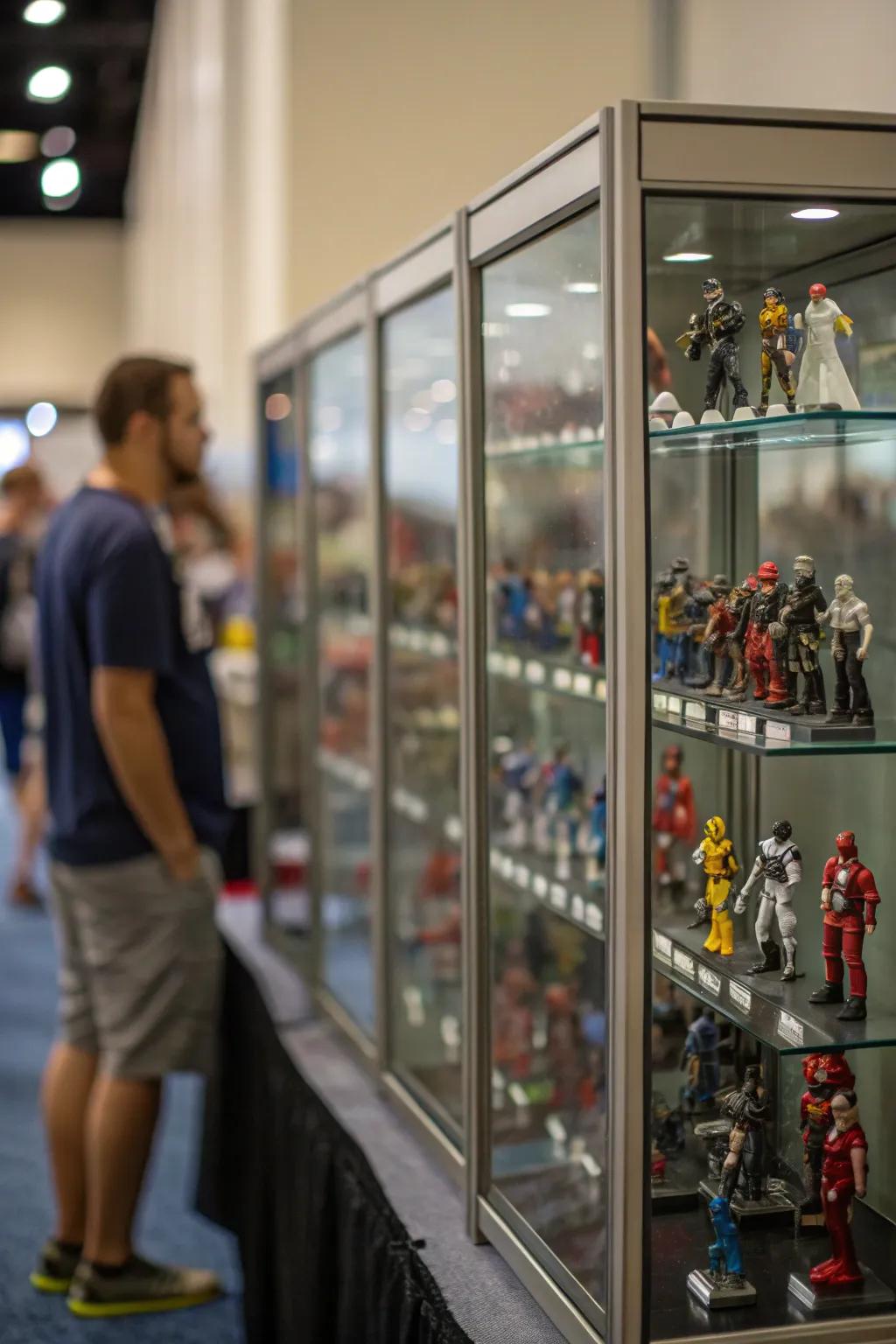 Mirrors add depth and amplify light in your action figure display.