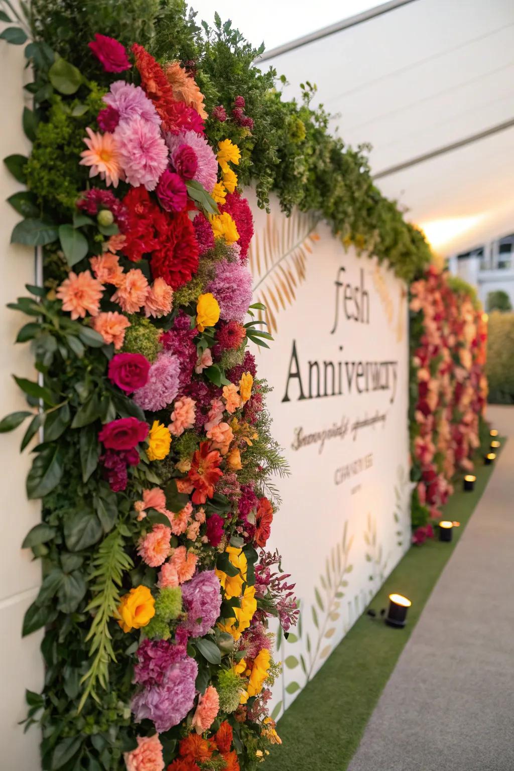 Capture beautiful moments with a DIY floral wall.