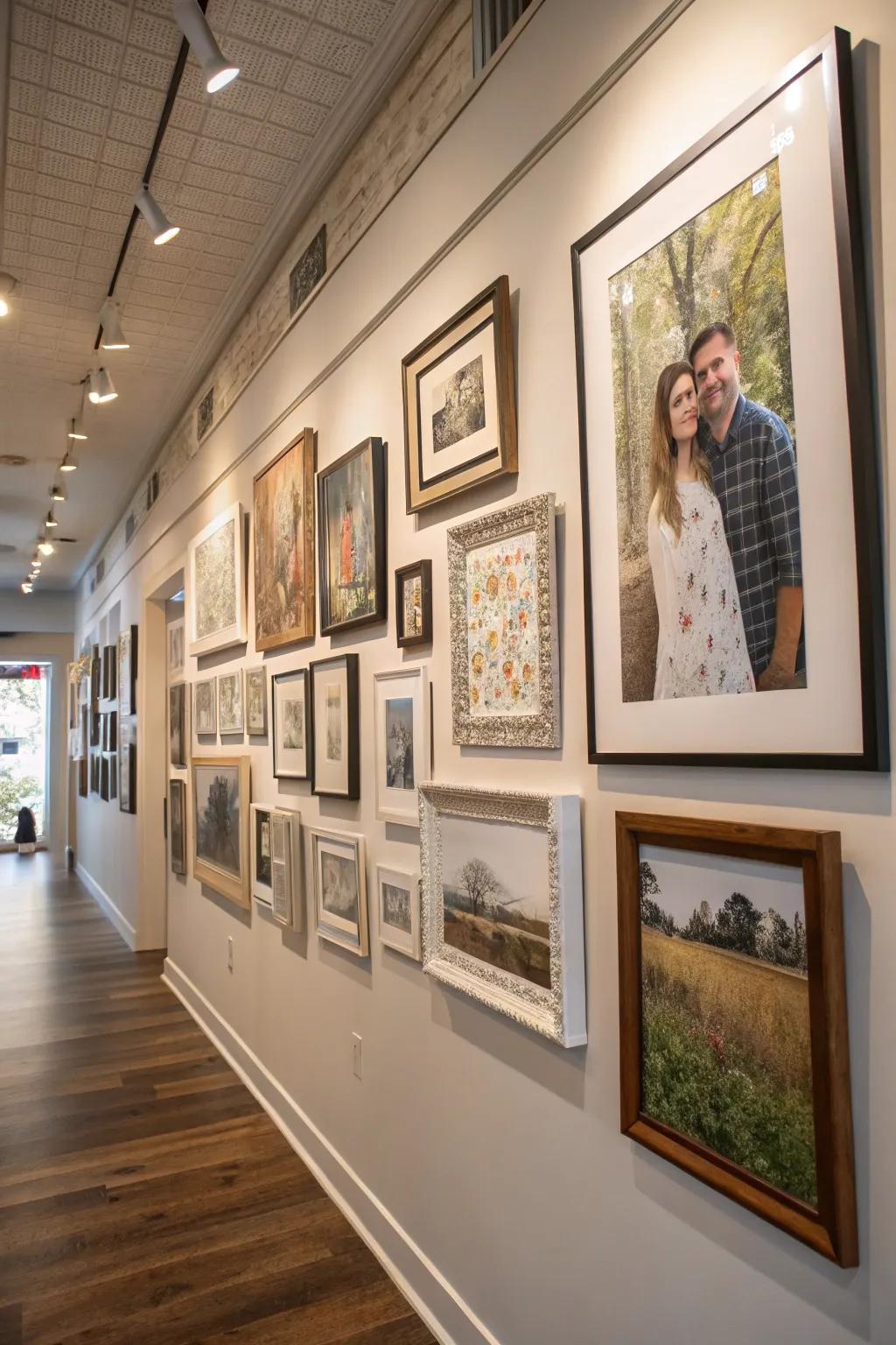 Incorporating personal elements into your art display adds an unmatched level of intimacy and character.