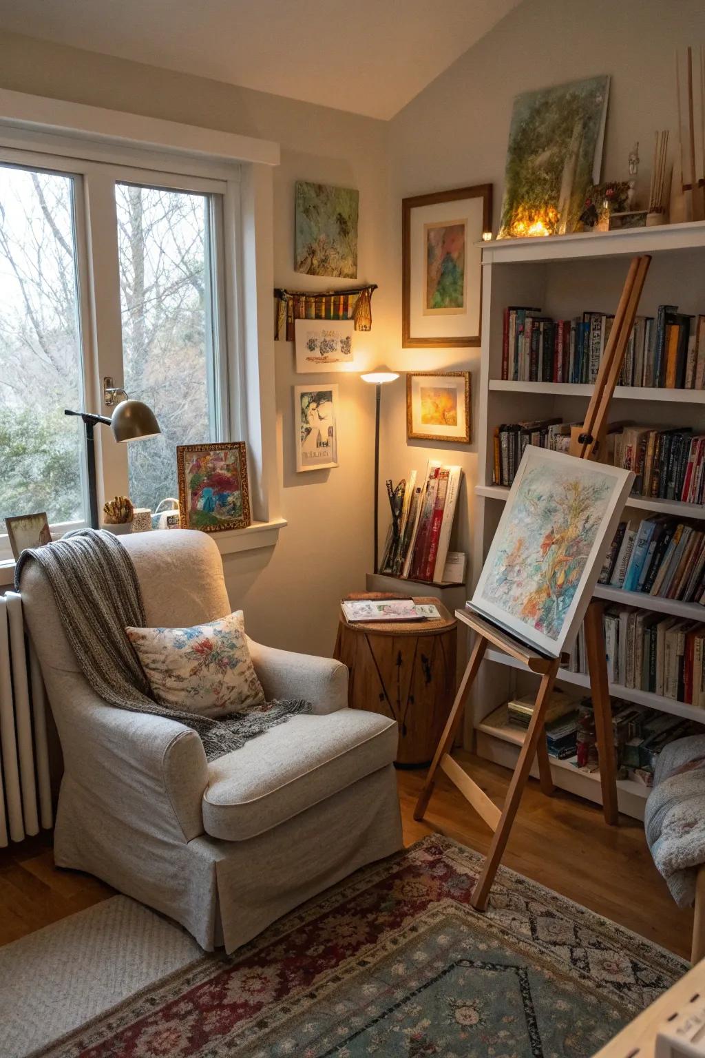 A relaxing corner for inspiration and thought.