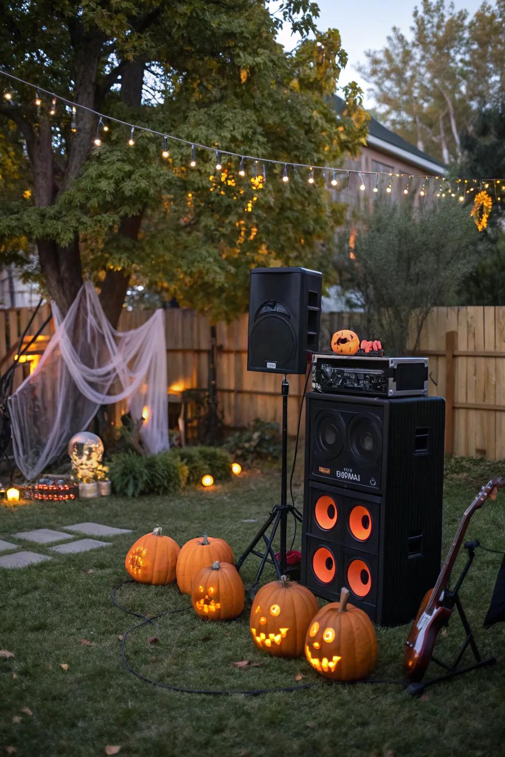 Melodies and sound effects establish the stage for a hauntingly good time.