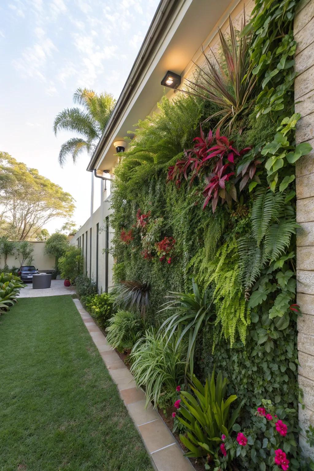 Vertical gardens introduce greenery to compact spaces in a creative manner.