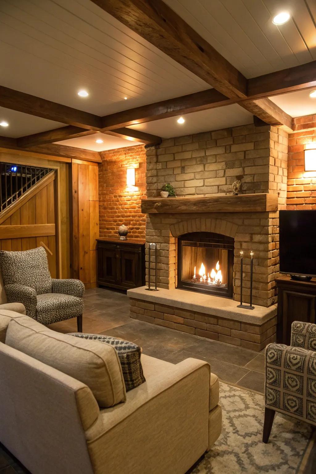 Subtle lighting enriches the ambiance.