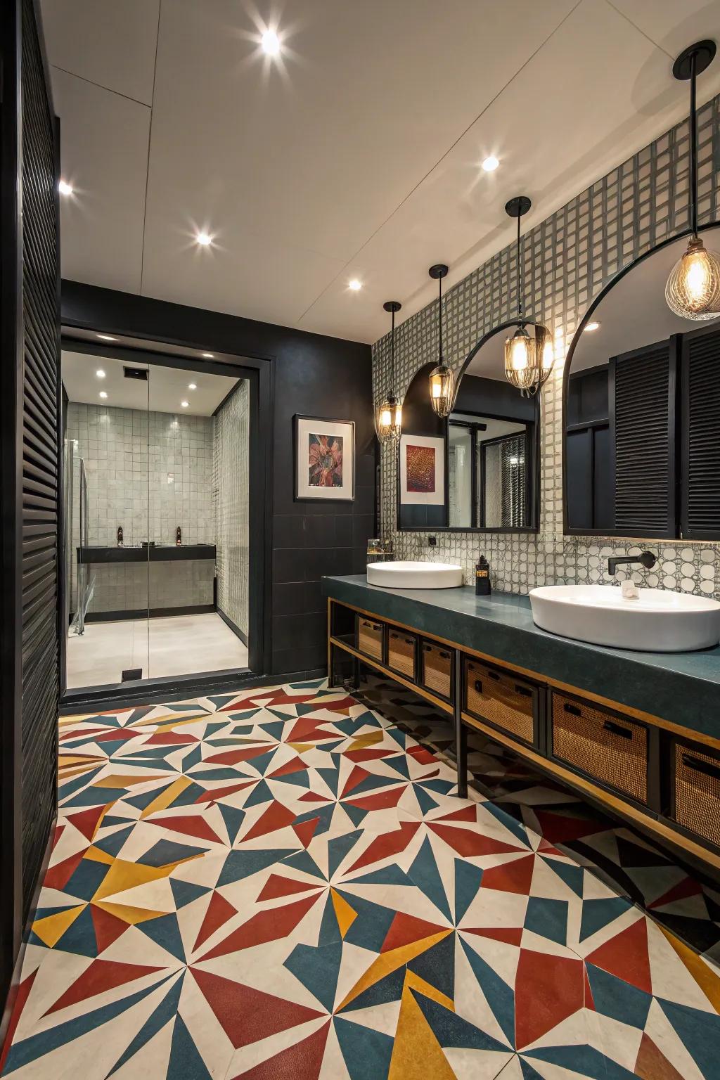 Add interest with symmetrical designs.