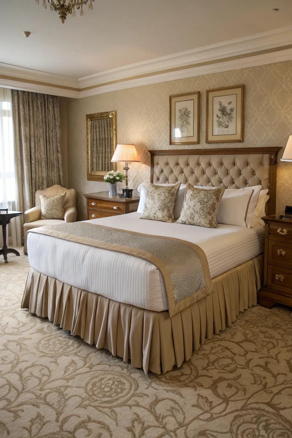 Pleats offer a tailored and polished look.