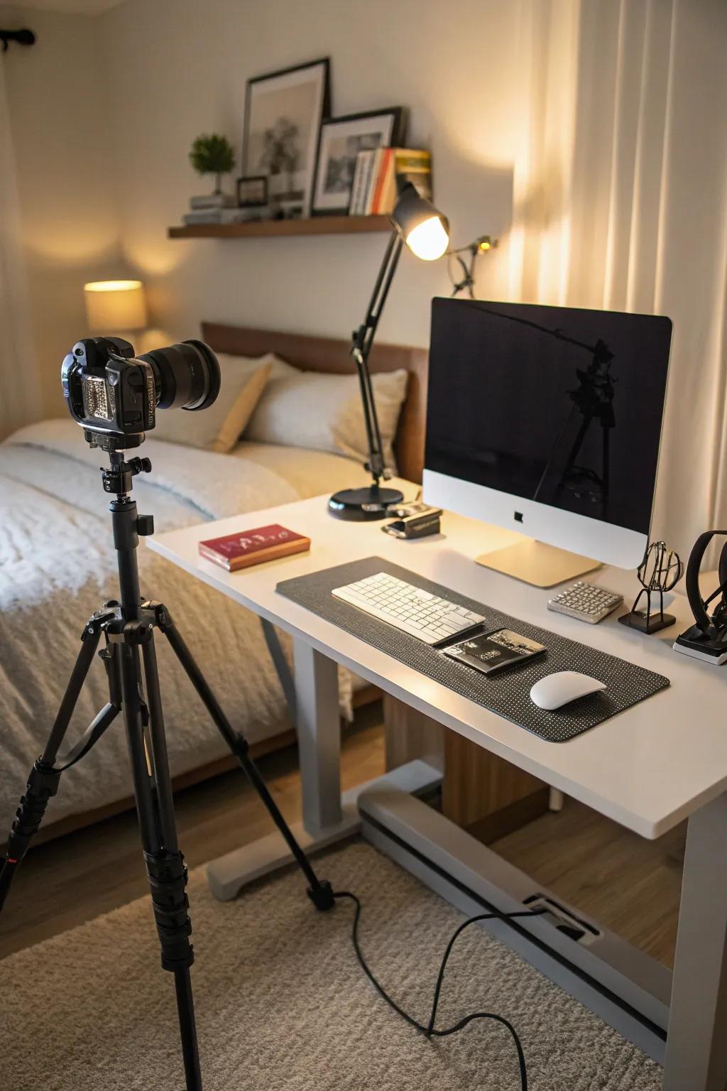 Stay flexible and comfortable with a streaming desk that adjusts to you.