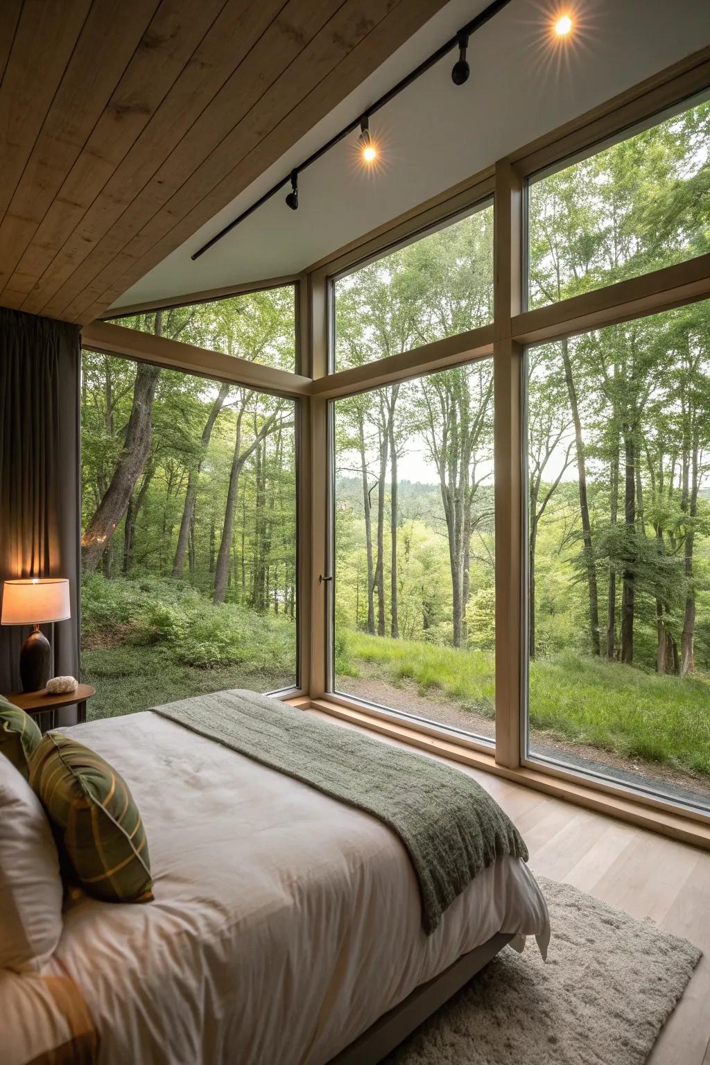 Edge-to-edge windows offer expansive views and a seamless design.