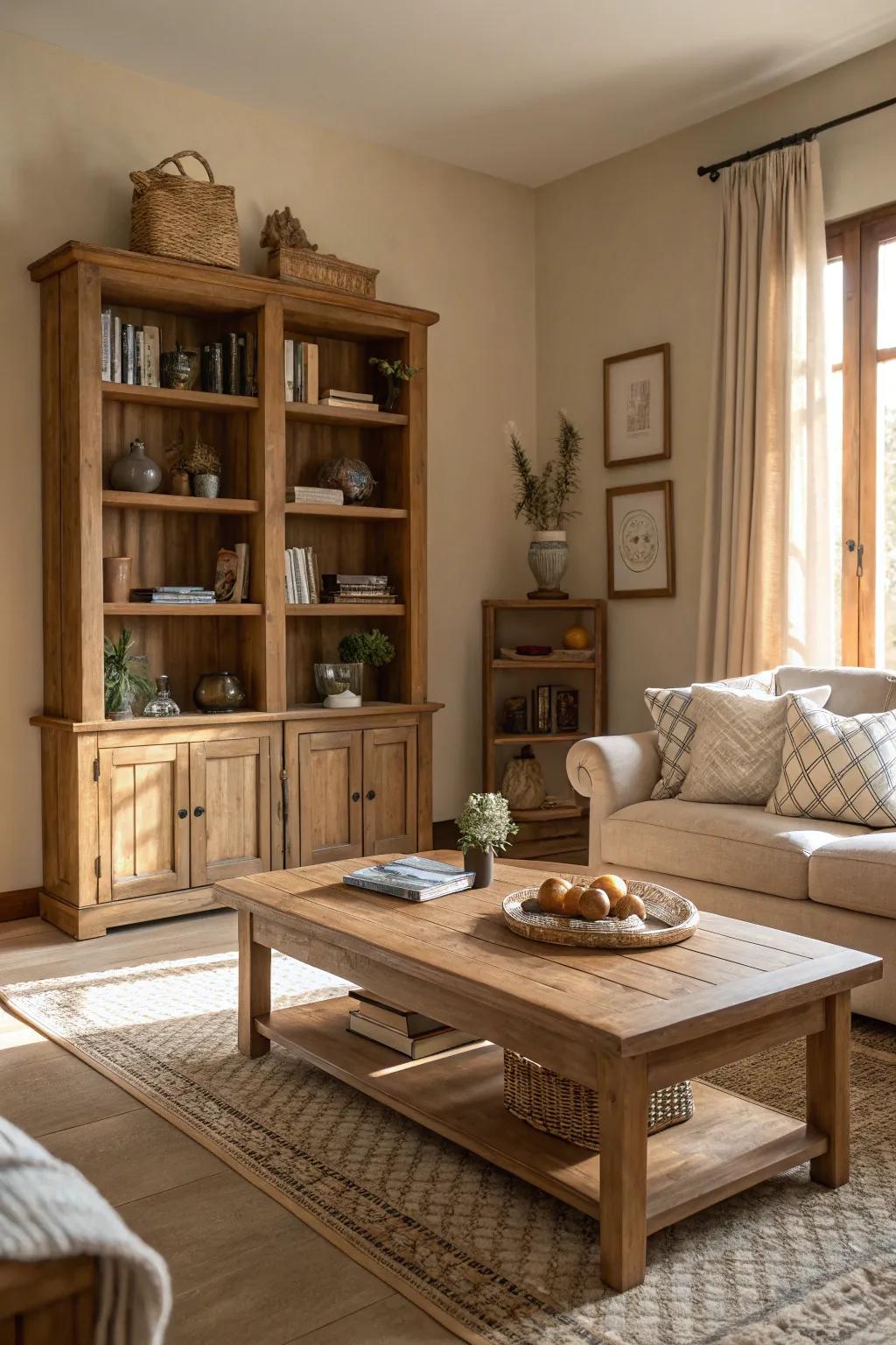 Wood details add charm and a feeling of warmth.