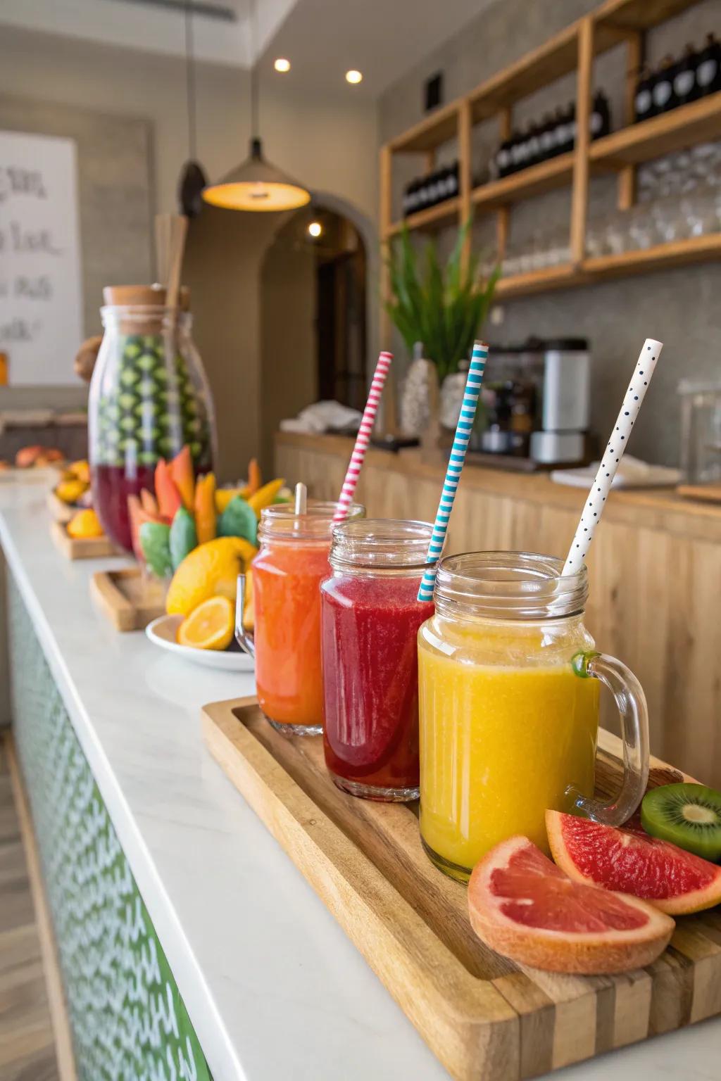 Brighten up family time with a juice bar.