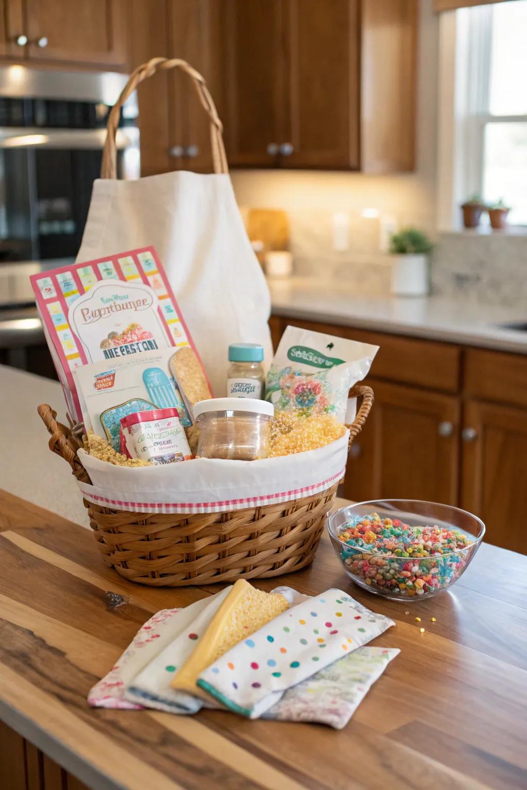 Bake up some joy with this pastry fan's basket.