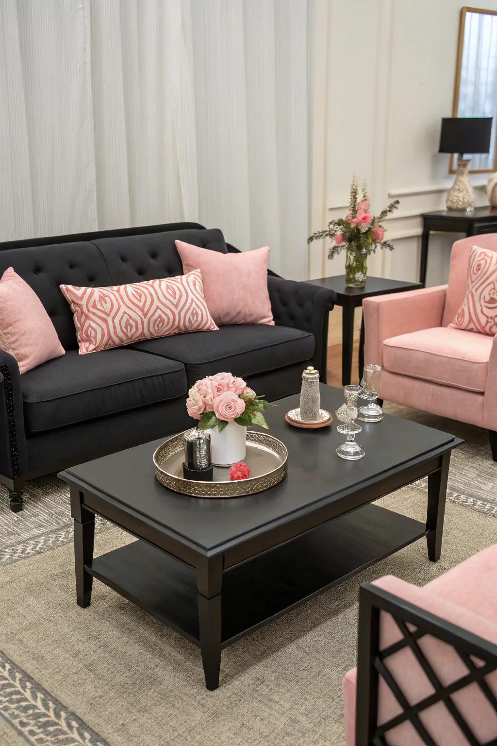 Flat textures provide a modern, subtle charm.