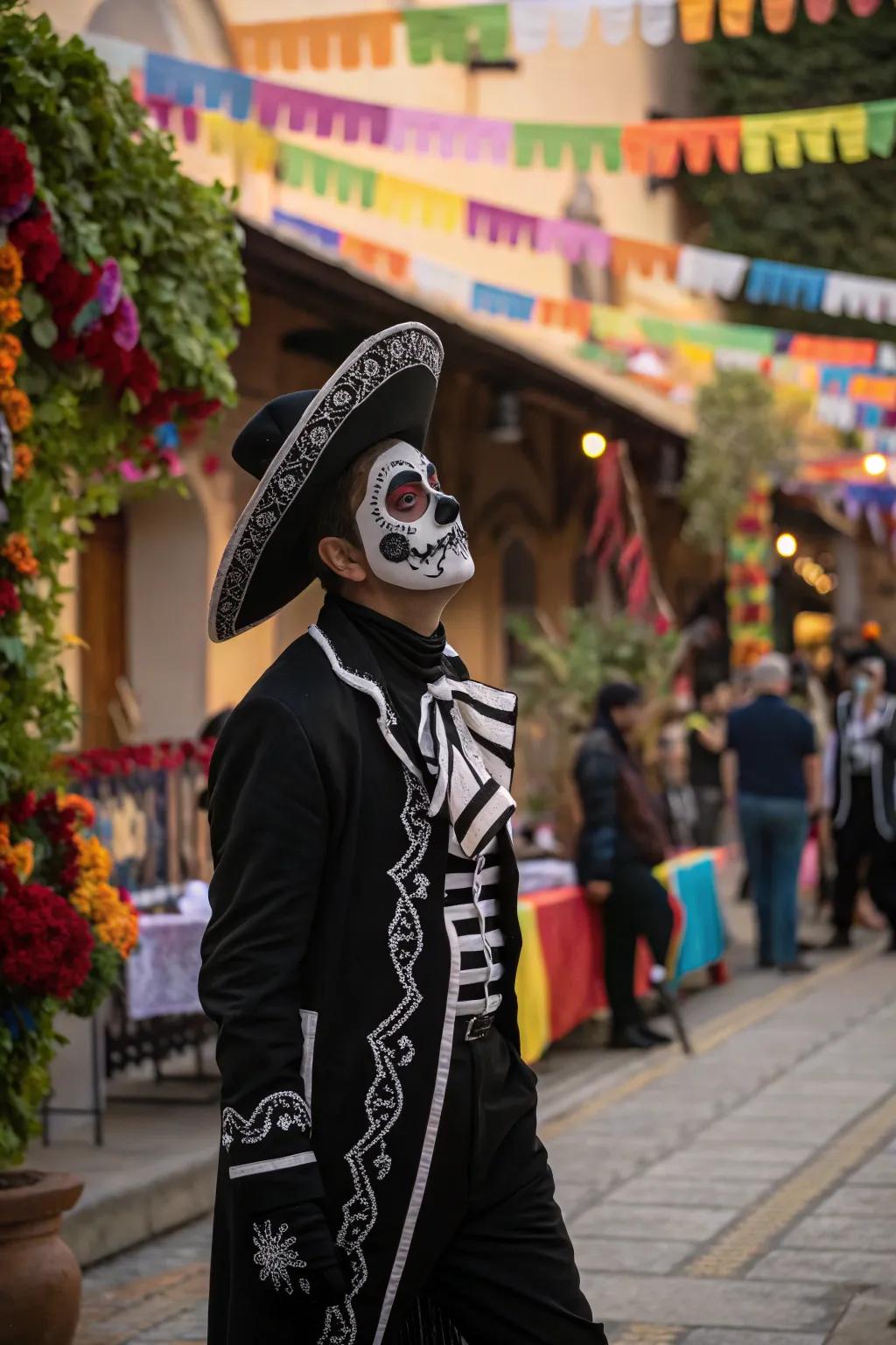 Combine tradition and style with a dapper Day of the Dead ensemble.