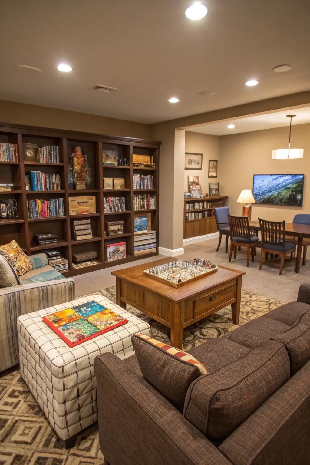 Craft memorable game nights with a dedicated space for fun and interaction.