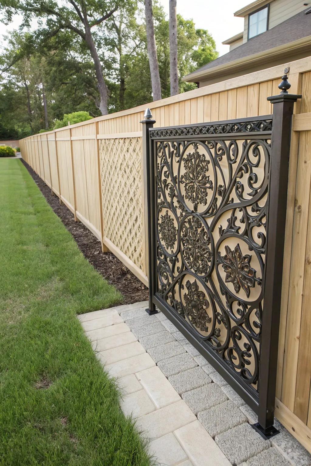 Ornamental sections bring individuality to any fencing.