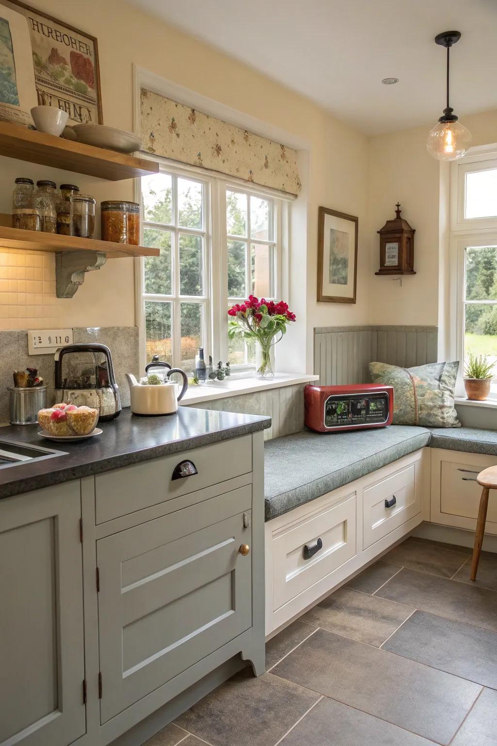 Establish a customized area through mixed-style designs.