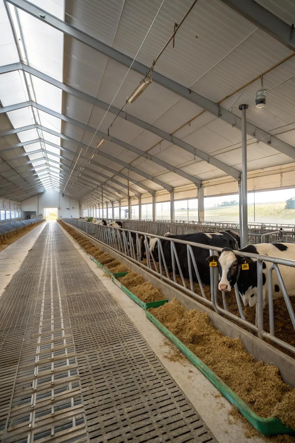Reliable drainage keeps the barn clean and dry.