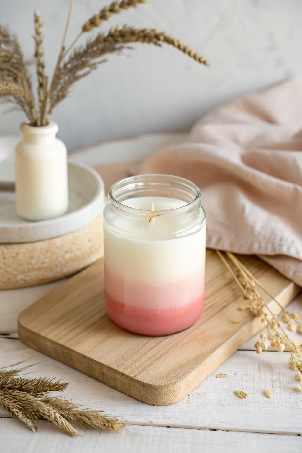 Reimagine your environment through the chic refinement of gradient candle containers.