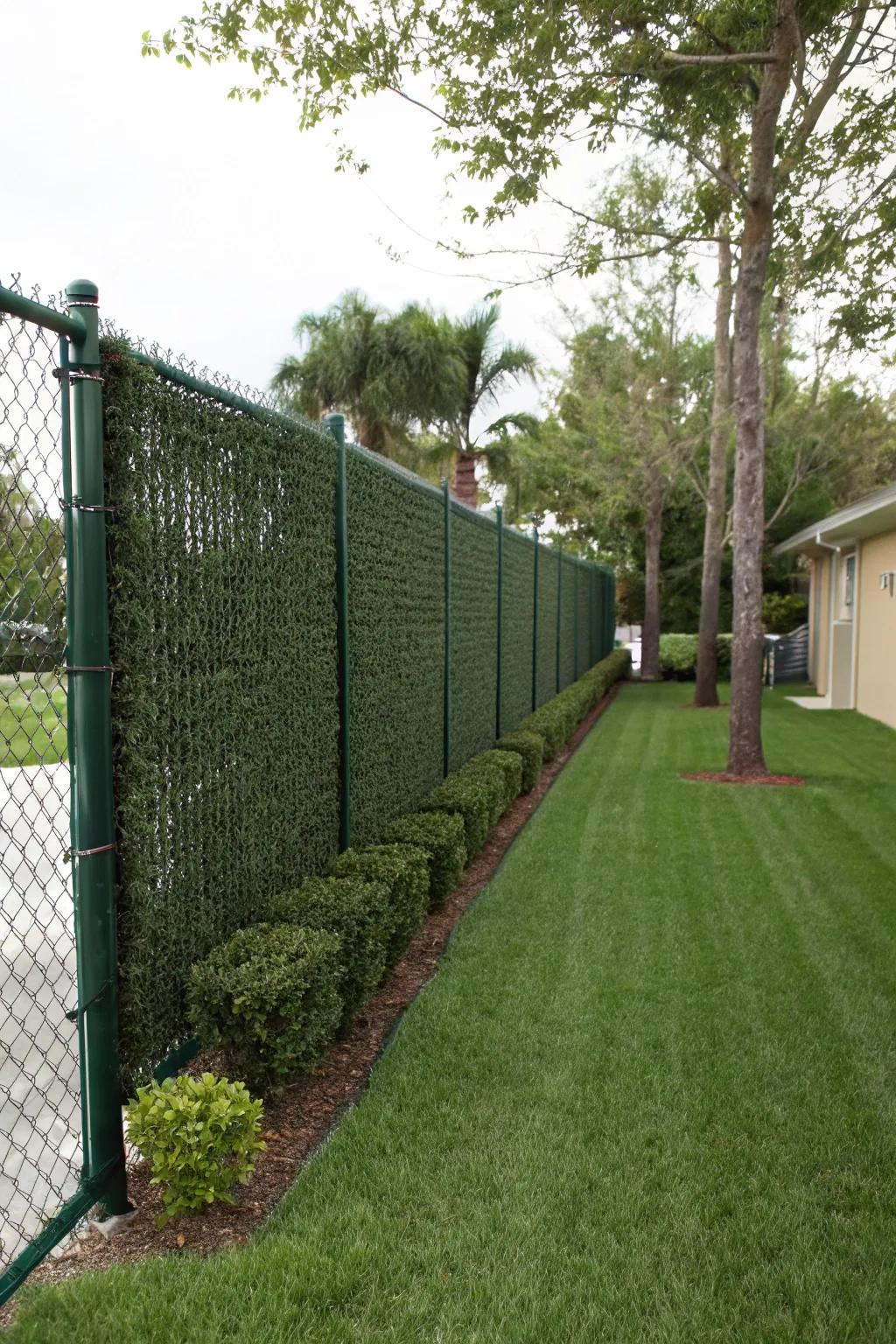 Imitation hedgerow strips offer instant verdure without the fuss.