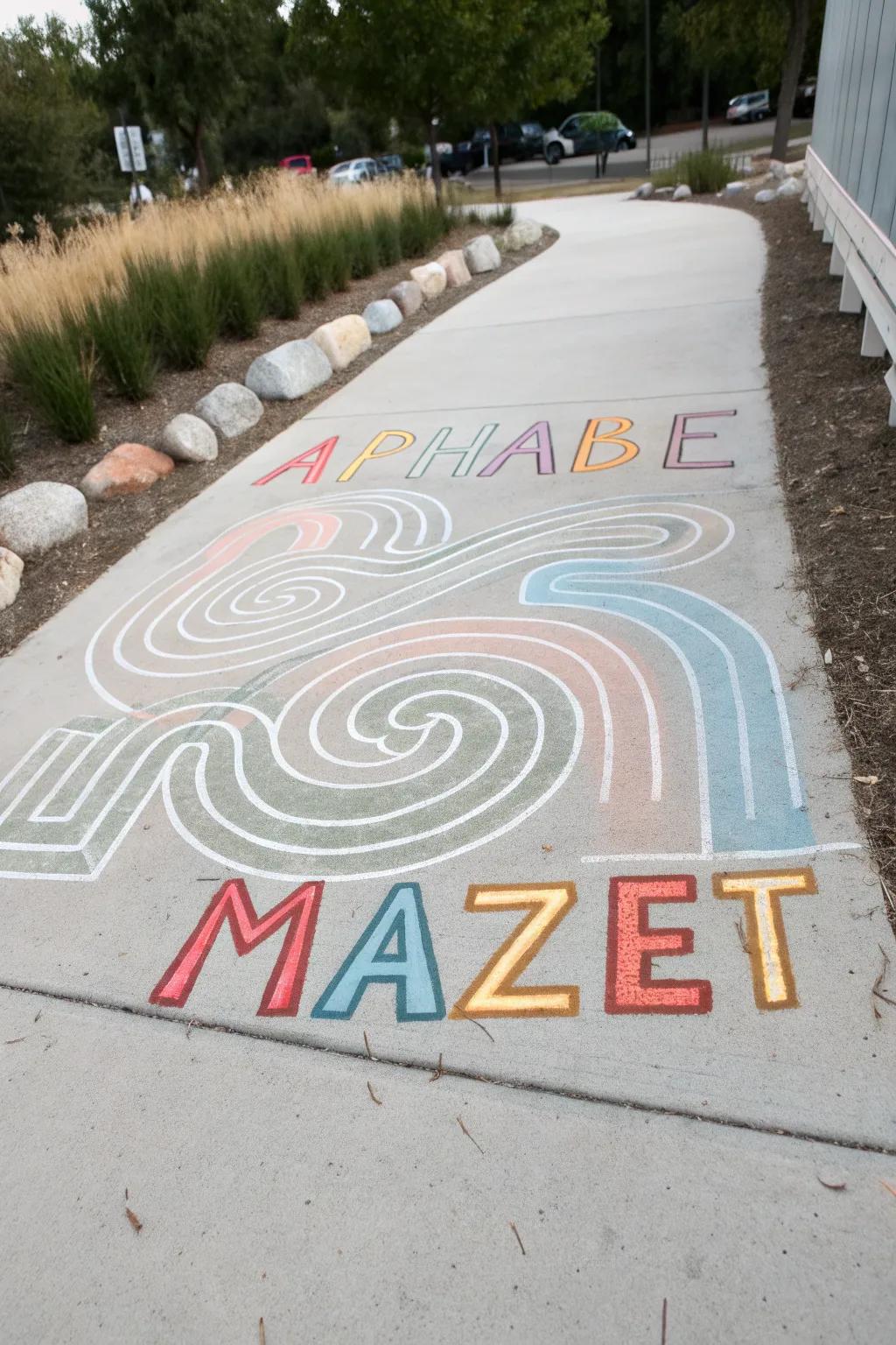 Explore the Lettered Labyrinth: A journey through letters with a touch of minimalist charm.