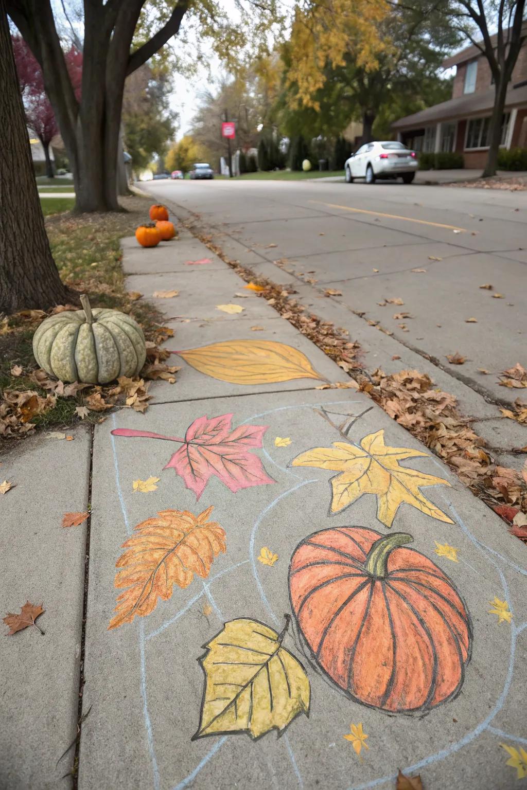 A festive fall-themed art stick creation celebrating the season.