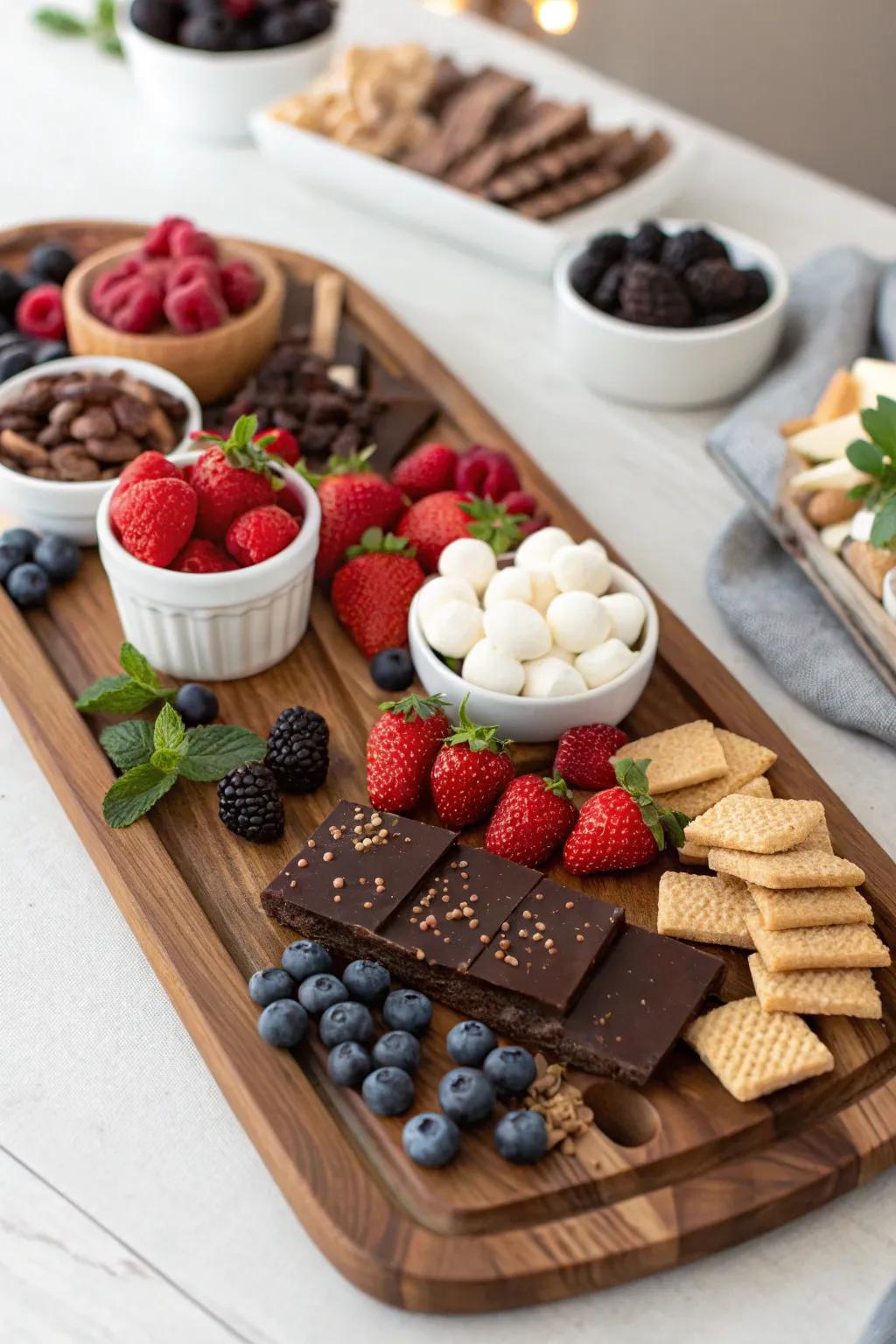 A sweet finale with a dessert snack tray.