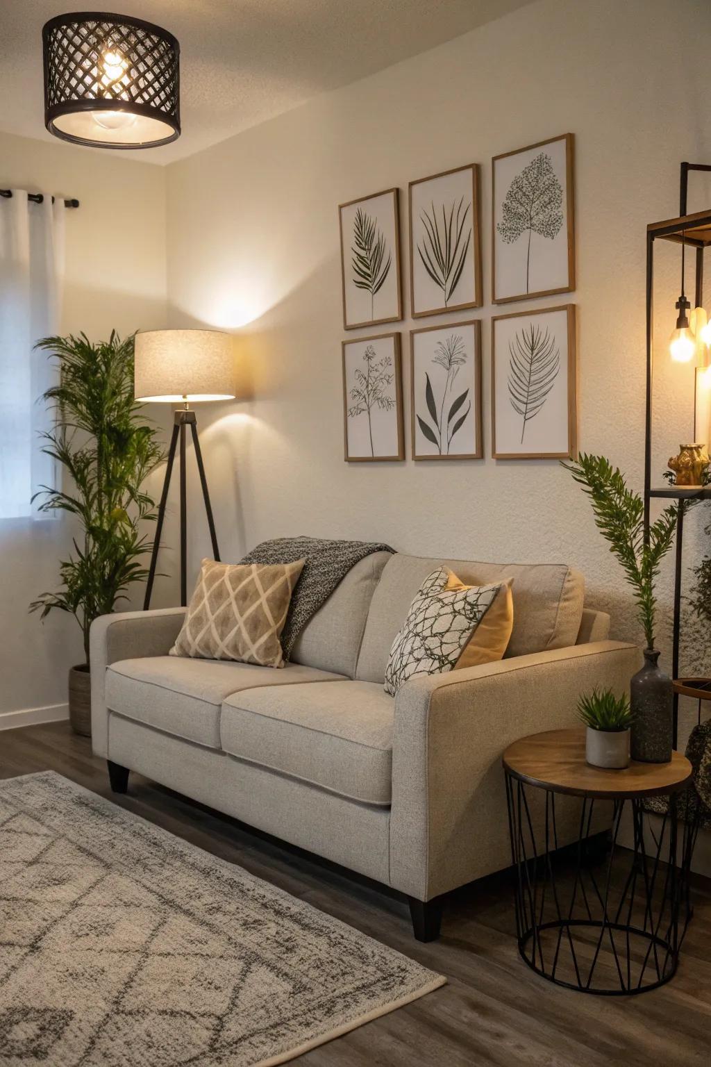 Loveseats provide comfort without occupying substantial room.