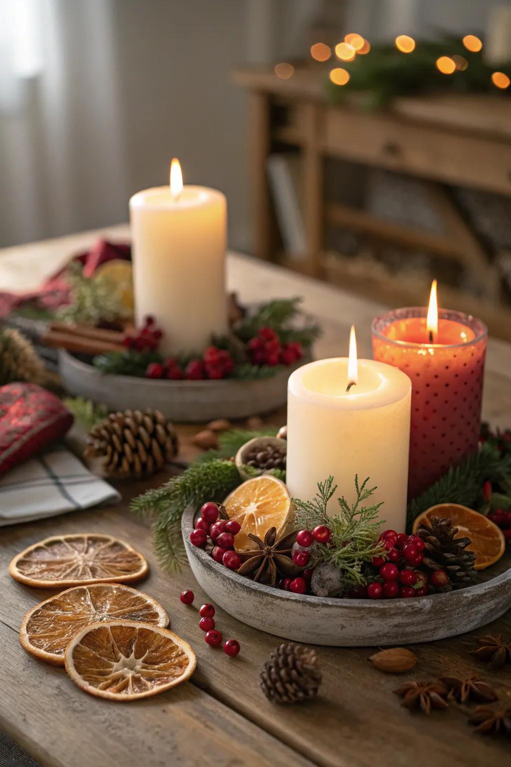 Holiday aromas permeating the dwelling with warmth and recollections.