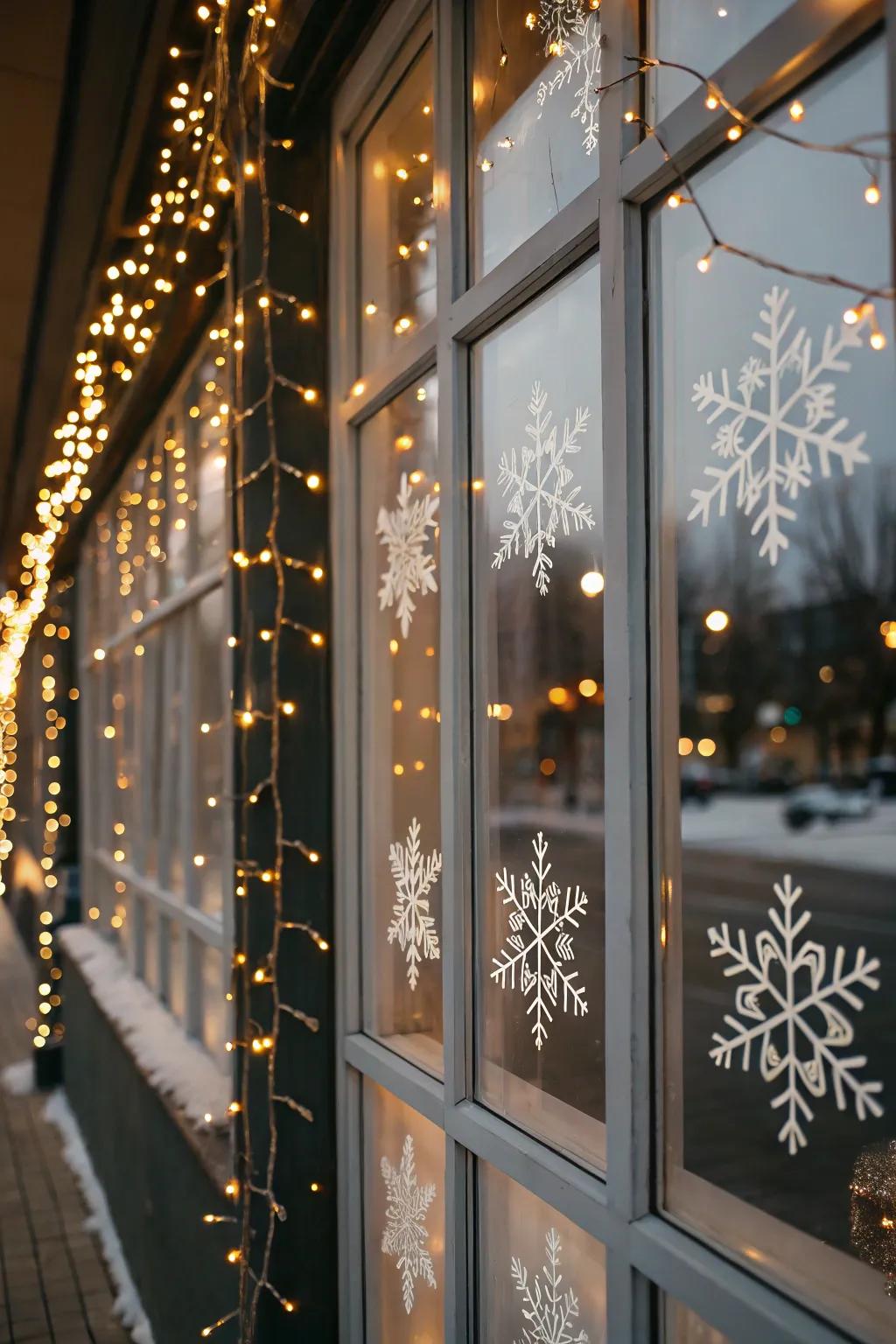 Panoramas transformed into a wintry wonderland with crystals and lights.