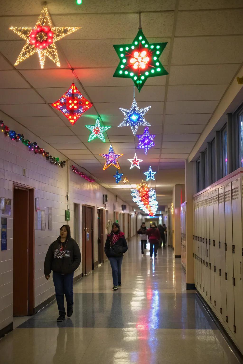Permit the shimmer of holiday radiance to fashion a celebratory ambiance within the corridor.