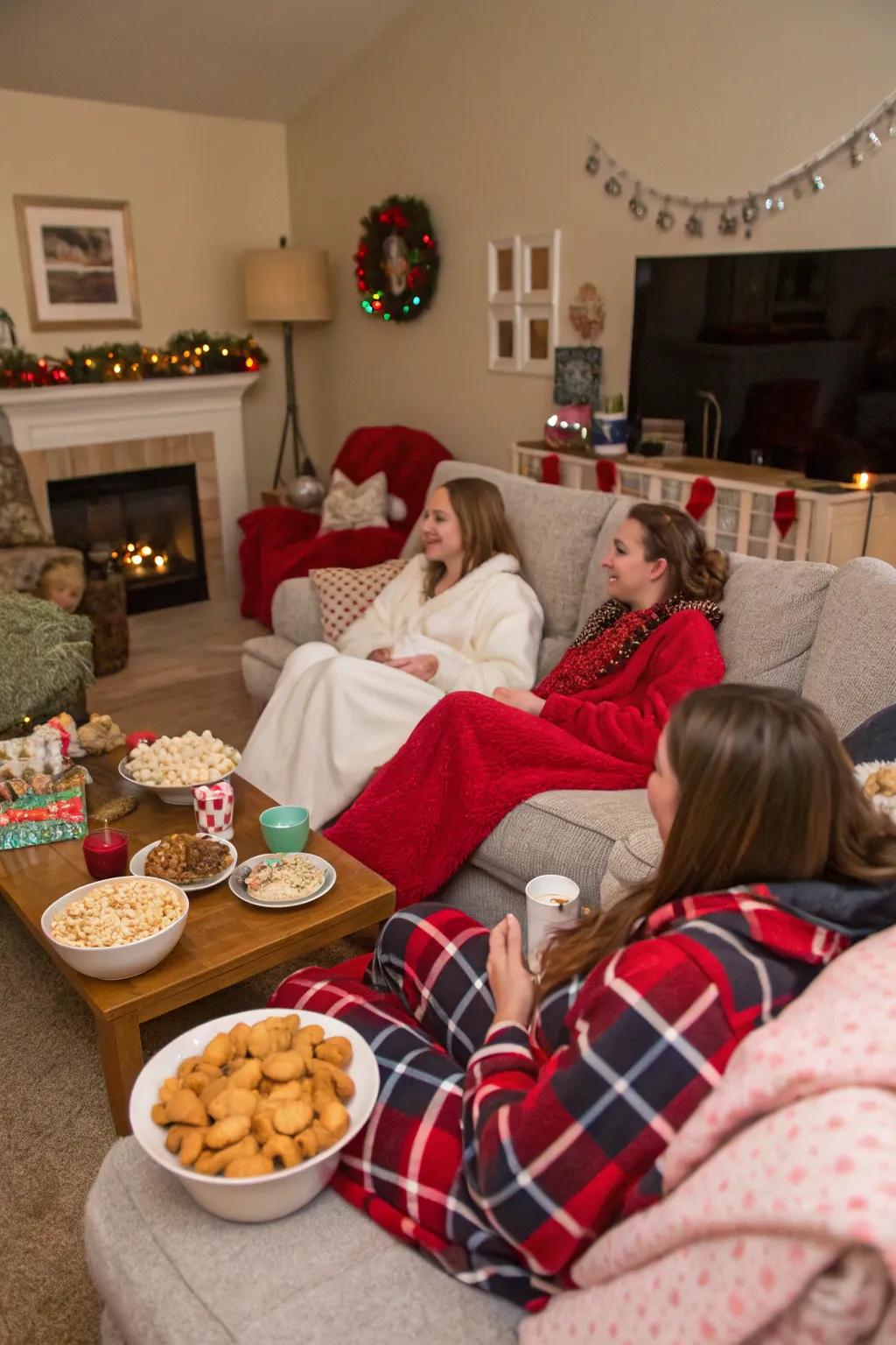 Unwind in comfort with a Christmas Slumber Soiree.